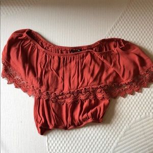 Burnt orange crop top